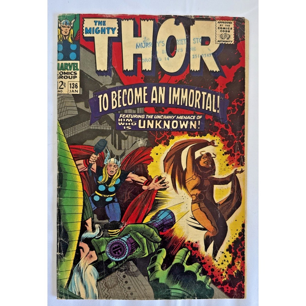 The Mighty Thor 136 Marvel Comics January 1967 Silver Age Stan Lee Jack Kirby